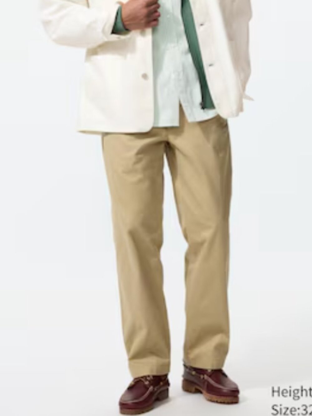 Uniqlo Mens Chinos Straight Leg 4 pocket 2 Onseam Tan 27x30